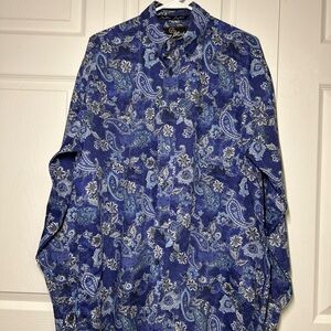George Strait Collection by Wrangler Paisley Button Up Shirt